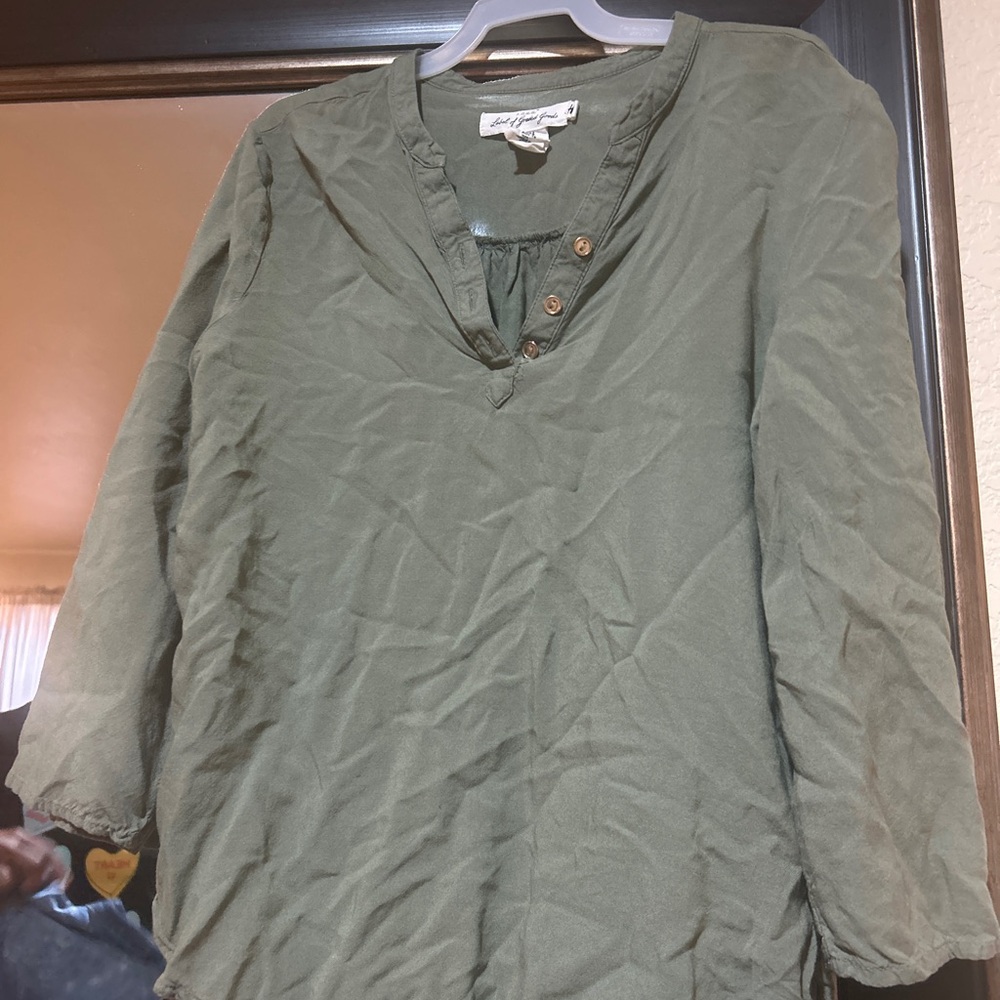 Olive Green Women's Top